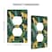 Moslion Tiger Wall Plates Switch Covers Wild Animal Leopard Jungle Palm Tree Green Leaf Brown Duplex Outlet Cover Plug Plate For Home Decor Office Standard