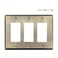 Mrayaki Wall Plate Duplex Outlet Covers Light Switch Cover Decorative Electrical Outlet Cover Plate Variety of Styles DecoratorDuplexToggleCombo Antique Brass 3 Gang Decorator 1 Pack