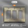 Mrayaki Wall Plate Duplex Outlet Covers Light Switch Cover Decorative Electrical Outlet Cover Plate Variety of Styles DecoratorDuplexToggleCombo Antique Brass 3 Gang Decorator 1 Pack