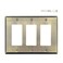 Mrayaki Wall Plate Duplex Outlet Covers Light Switch Cover Decorative Electrical Outlet Cover Plate Variety of Styles DecoratorDuplexToggleCombo Antique Brass 3 Gang Decorator 1 Pack
