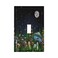 Wpshijia Mushroom Plants Leaves 1 Gang Single Toggle Wall Plate Snails Moon Electrical Device Light Switch Cover Moonlight Forest Decorative Switchplate Faceplate for Bathroom Bedroom Kitchen