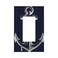 ranedula Navy Blue Nautical Anchor 1 Gang Rocker Light Switch Cover Decorative Outlet Covers Wall Plate Electrical Faceplate Switchplate for Bathroom Home Living Room Decor