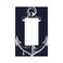ranedula Navy Blue Nautical Anchor 1 Gang Rocker Light Switch Cover Decorative Outlet Covers Wall Plate Electrical Faceplate Switchplate for Bathroom Home Living Room Decor