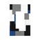 GSRLOD Navy Indigo Blue Black Grey Gray White Abstract Art 1 Gang Device RockerDecorator Gfci Outlet Light Switch Electric Wall Plate Cover Modern Geometric Square Checkered Plaid Grid Decorative Face