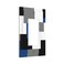 GSRLOD Navy Indigo Blue Black Grey Gray White Abstract Art 1 Gang Device RockerDecorator Gfci Outlet Light Switch Electric Wall Plate Cover Modern Geometric Square Checkered Plaid Grid Decorative Face