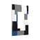GSRLOD Navy Indigo Blue Black Grey Gray White Abstract Art 1 Gang Device RockerDecorator Gfci Outlet Light Switch Electric Wall Plate Cover Modern Geometric Square Checkered Plaid Grid Decorative Face
