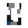 GSRLOD Navy Indigo Blue Black Grey Gray White Abstract Art 1 Gang Device RockerDecorator Gfci Outlet Light Switch Electric Wall Plate Cover Modern Geometric Square Checkered Plaid Grid Decorative Face
