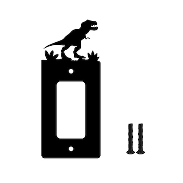 NBEADS Black Single Gang Light Switch Plate 27 64 Iron Light Switch Cover Plate Single Rocker Switch Plate Single Switch Wall Plate for Light Switches Smart Switch Dinosaur
