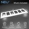 NEU 6Gang MidSize Decorator Light Switch Outlet Cover Wall Plates 12 x 475 Unbreakable Polycarbonate Thermoplastic Glossy White