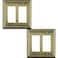 OKAWYC Double Decorator Light Switch Cover Adler Metal Wall Plate 2Pack Antique Brass 2 Gang Double Rocker for Receptacle Dimmer Switch GFCI Outlet Switch Cover Decorative Wallplate Durable