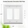 OKAWYC Double Decorator Light Switch Cover Adler Metal Wall Plate 2Pack White 2 Gang Double Rocker for Receptacle Dimmer Switch GFCI Outlet Switch Cover Decorative Wallplate Durable