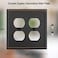 OKAWYC Double Duplex Outlet Light Switch Cover Aria Metal Wall Plate 2Pack Aged Bronze 2 Gang for Receptacle Light Switch Switch Cover Decorative Wallplate Durable