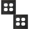 OKAWYC Double Duplex Outlet Light Switch Cover Luca Metal Wall Plate 2Pack Aged Bronze 2 Gang for Receptacle Light Switch Switch Cover Decorative Wallplate Durable