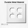 OKAWYC Double Duplex Outlet Light Switch Cover Luca Metal Wall Plate 2Pack White 2 Gang for Receptacle Light Switch Switch Cover Decorative Wallplate Durable
