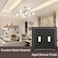 OKAWYC Double Toggle Light Switch Cover Belaire Beaded Metal Wall Plate 2Pack Aged Bronze 2 Gang Oil Rubbed Bronze Light Switch Cover Decorative Wallplate Durable
