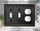 OKAWYC Double ToggleSingle Duplex Light Switch Cover Adler Metal Wall Plate 2Pack Aged Bronze 3 Gang Light Switch Cover Outlet Cover Decorative Wallplate Durable