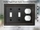 OKAWYC Double ToggleSingle Duplex Light Switch Cover Adler Metal Wall Plate 2Pack Aged Bronze 3 Gang Light Switch Cover Outlet Cover Decorative Wallplate Durable