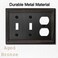 OKAWYC Double ToggleSingle Duplex Light Switch Cover Adler Metal Wall Plate 2Pack Aged Bronze 3 Gang Light Switch Cover Outlet Cover Decorative Wallplate Durable