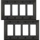 OKAWYC Quadruple Decorator Light Switch Cover Adler Metal Wall Plate 2Pack Aged Bronze 4 Gang Quadruple Rocker for Receptacle Dimmer Switch GFCI Outlet Switch Cover Decorative Wallplate Durable