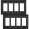 OKAWYC Quadruple Decorator Light Switch Cover Adler Metal Wall Plate 2Pack Aged Bronze 4 Gang Quadruple Rocker for Receptacle Dimmer Switch GFCI Outlet Switch Cover Decorative Wallplate Durable