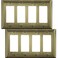 OKAWYC Quadruple Decorator Light Switch Cover Adler Metal Wall Plate 2Pack Antique Brass 4 Gang Quadruple Rocker for Receptacle Dimmer Switch GFCI Outlet Switch Cover Decorative Wallplate Durable