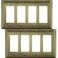 OKAWYC Quadruple Decorator Light Switch Cover Adler Metal Wall Plate 2Pack Antique Brass 4 Gang Quadruple Rocker for Receptacle Dimmer Switch GFCI Outlet Switch Cover Decorative Wallplate Durable