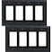 OKAWYC Quadruple Decorator Light Switch Cover Adler Metal Wall Plate 2Pack Black 4 Gang Quadruple Rocker for Receptacle Dimmer Switch GFCI Outlet Switch Cover Decorative Wallplate Durable