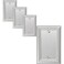 OKAWYC Single Blank Light Switch Cover Adler Metal Wall Plate 4Pack Brushed Nickel 1 Gang Light Switch Cover Outlet Cover Decorative Wallplate Durable