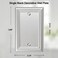 OKAWYC Single Blank Light Switch Cover Adler Metal Wall Plate 4Pack Brushed Nickel 1 Gang Light Switch Cover Outlet Cover Decorative Wallplate Durable
