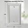 OKAWYC Single Blank Light Switch Cover Adler Metal Wall Plate 4Pack Brushed Nickel 1 Gang Light Switch Cover Outlet Cover Decorative Wallplate Durable