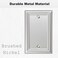 OKAWYC Single Blank Light Switch Cover Adler Metal Wall Plate 4Pack Brushed Nickel 1 Gang Light Switch Cover Outlet Cover Decorative Wallplate Durable