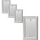 OKAWYC Single Blank Light Switch Cover Adler Metal Wall Plate 4Pack Brushed Nickel 1 Gang Light Switch Cover Outlet Cover Decorative Wallplate Durable