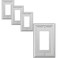 OKAWYC Single Decorator Light Switch Cover Adler Metal Wall Plate 4Pack Brushed Nickel 1 Gang Single Rocker for Receptacle Dimmer Switch GFCI Outlet Switch Cover Decorative Wallplate Durable