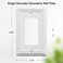 OKAWYC Single Decorator Light Switch Cover Adler Metal Wall Plate 4Pack White 1 Gang Single Rocker for Receptacle Dimmer Switch GFCI Outlet Switch Cover Decorative Wallplate Durable