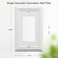 OKAWYC Single Decorator Light Switch Cover Adler Metal Wall Plate 4Pack White 1 Gang Single Rocker for Receptacle Dimmer Switch GFCI Outlet Switch Cover Decorative Wallplate Durable