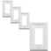 OKAWYC Single Decorator Light Switch Cover Adler Metal Wall Plate 4Pack White 1 Gang Single Rocker for Receptacle Dimmer Switch GFCI Outlet Switch Cover Decorative Wallplate Durable
