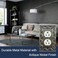 OKAWYC Single Duplex Outlet Cover Plate 4Pack Brushed Satin Pewter Antique Nickel NovaBloom Metal Wall Plate 1 Gang Light Switch Cover Receptacle Decorative Wallplate Durable
