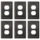 OKAWYC Single Duplex Outlet Light Switch Cover Adler Metal Wall Plate 6Pack Aged Bronze 1 Gang for Receptacle Light Switch Switch Cover Decorative Wallplate Durable