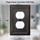 OKAWYC Single Duplex Outlet Light Switch Cover Adler Metal Wall Plate 6Pack Aged Bronze 1 Gang for Receptacle Light Switch Switch Cover Decorative Wallplate Durable