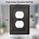 OKAWYC Single Duplex Outlet Light Switch Cover Adler Metal Wall Plate 6Pack Aged Bronze 1 Gang for Receptacle Light Switch Switch Cover Decorative Wallplate Durable