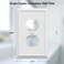 OKAWYC Single Duplex Outlet Light Switch Cover Aria Metal Wall Plate 4Pack White 1 Gang for Receptacle Light Switch Switch Cover Decorative Wallplate Durable