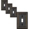 OKAWYC Single Toggle Light Switch Cover Adler Metal Wall Plate 4Pack Aged Bronze 1 Gang Light Switch Cover Decorative Wallplate Durable