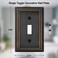 OKAWYC Single Toggle Light Switch Cover Adler Metal Wall Plate 4Pack Aged Bronze 1 Gang Light Switch Cover Decorative Wallplate Durable