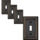 OKAWYC Single Toggle Light Switch Cover Adler Metal Wall Plate 4Pack Aged Bronze 1 Gang Light Switch Cover Decorative Wallplate Durable