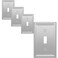 OKAWYC Single Toggle Light Switch Cover Luca Metal Wall Plate 4Pack Brushed Nickel 1 Gang Light Switch Cover Decorative Wallplate Durable