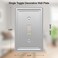 OKAWYC Single Toggle Light Switch Cover Luca Metal Wall Plate 4Pack Brushed Nickel 1 Gang Light Switch Cover Decorative Wallplate Durable