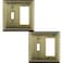 OKAWYC ToggleDecorator Light Switch Cover Adler Metal Wall Plate 2Pack Antique Brass 2 Gang for Receptacle Dimmer Switch GFCI Outlet Switch Cover Decorative Wallplate Durable