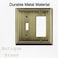 OKAWYC ToggleDecorator Light Switch Cover Adler Metal Wall Plate 2Pack Antique Brass 2 Gang for Receptacle Dimmer Switch GFCI Outlet Switch Cover Decorative Wallplate Durable