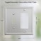 OKAWYC ToggleDecorator Light Switch Cover Aria Metal Wall Plate 2Pack Brushed Nickel 2 Gang for Receptacle Dimmer Switch GFCI Outlet Switch Cover Decorative Wallplate Durable