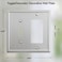 OKAWYC ToggleDecorator Light Switch Cover Aria Metal Wall Plate 2Pack Brushed Nickel 2 Gang for Receptacle Dimmer Switch GFCI Outlet Switch Cover Decorative Wallplate Durable